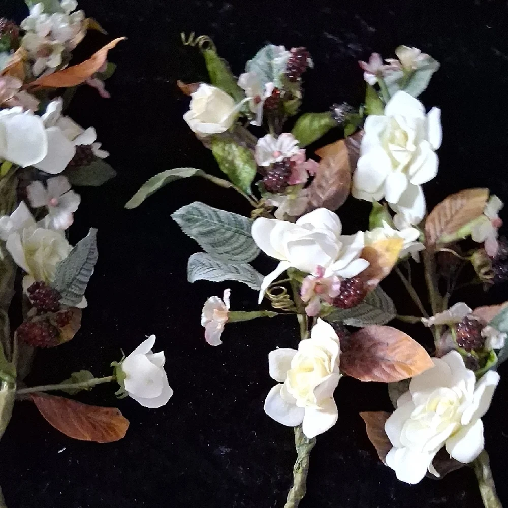 1 Dozen White and Pink Artificial Floral Rustic Garland Strands- Home Accents